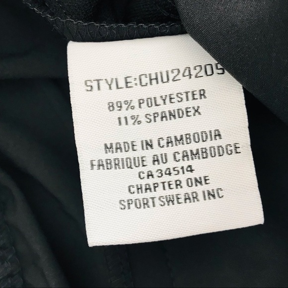 New! EZY WEAR by CH1 Pull On Slim Straight Leg Black Trousers Joggers Pants - Picture 9 of 11